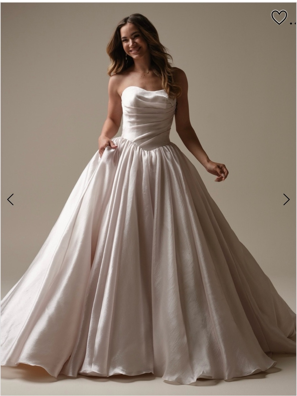 Maggie Sottero Strapless Ball Gown in Pink Champagne. Style #25MS346 New